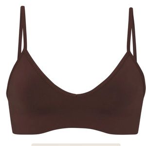 Skims Soft Smoothing Seamless Bralette Large Brown